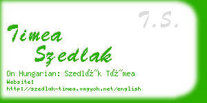 timea szedlak business card